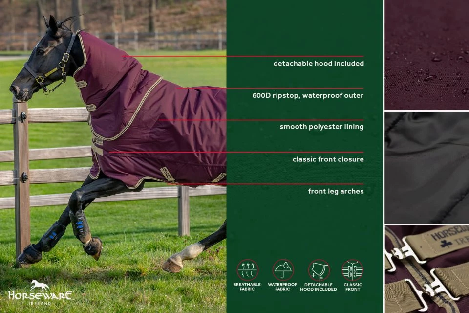 Amigo Hero Ripstop Plus Turnout Rug Lite 0g - Fig - Image 2