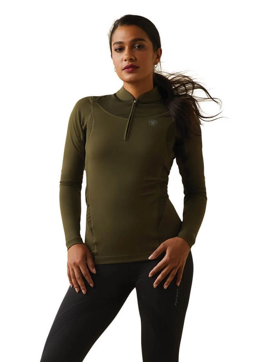 Ariat Ascent 1/4 Zip Baselayer - Relic - Image 2