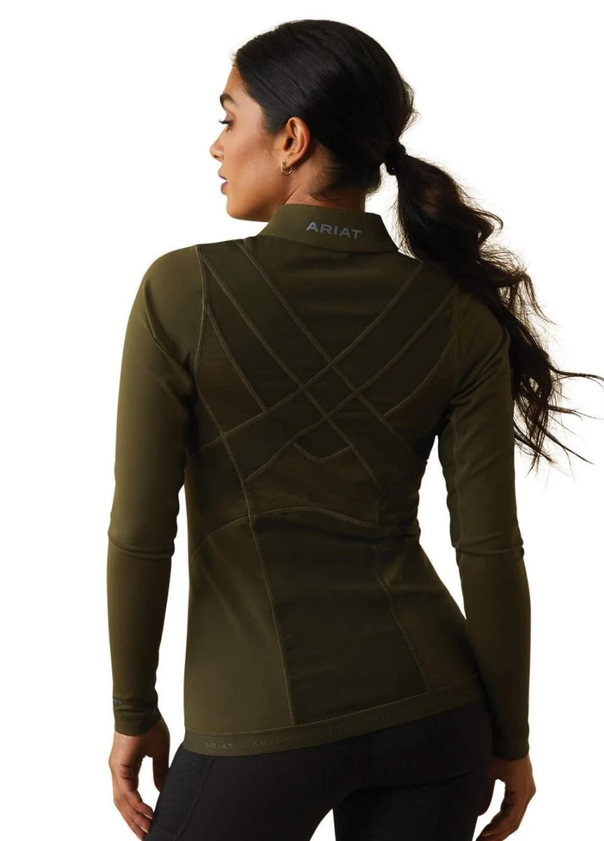 Ariat Ascent 1/4 Zip Baselayer - Relic - Image 3