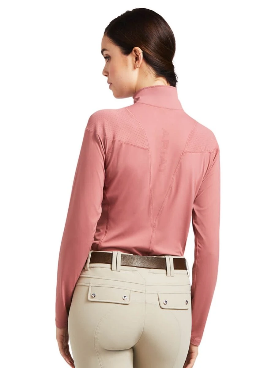 Ariat Auburn 1/4 Zip Baselayer - Antique Rubia - Image 2