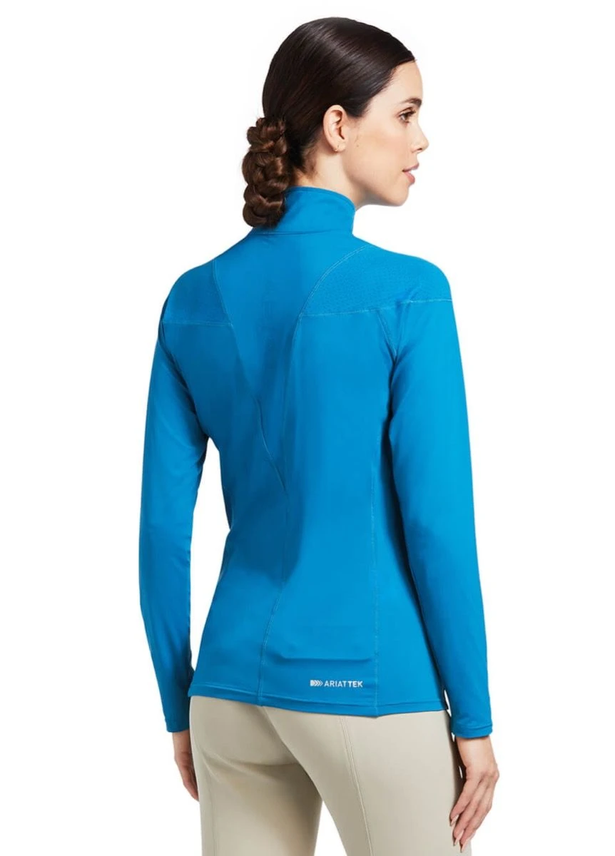 Ariat Auburn 1/4 Zip Baselayer - Saxony Blue - Image 2