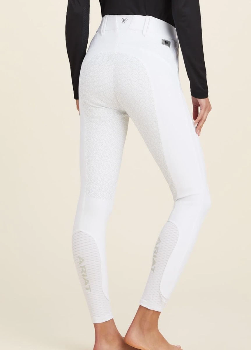 Ariat Tri Factor Bellatrix Full Seat Grip Breech - White - Image 2