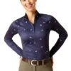 Ariat Lowell 2.0 1/4 Zip Baselayer - Silver Ditsey -Equestrian Supplies Shop ariat lowell silver ditsy 1rdy