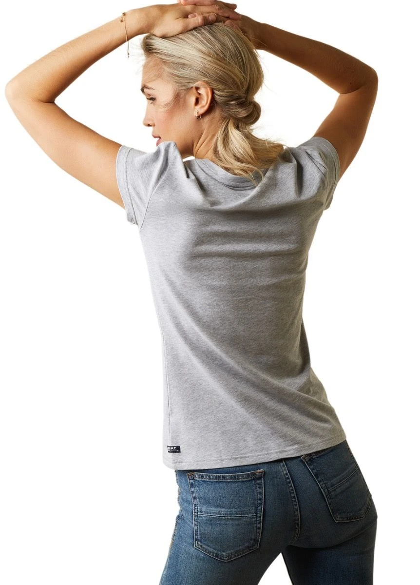 Ariat Toile T-Shirt - Heather Grey - Image 2