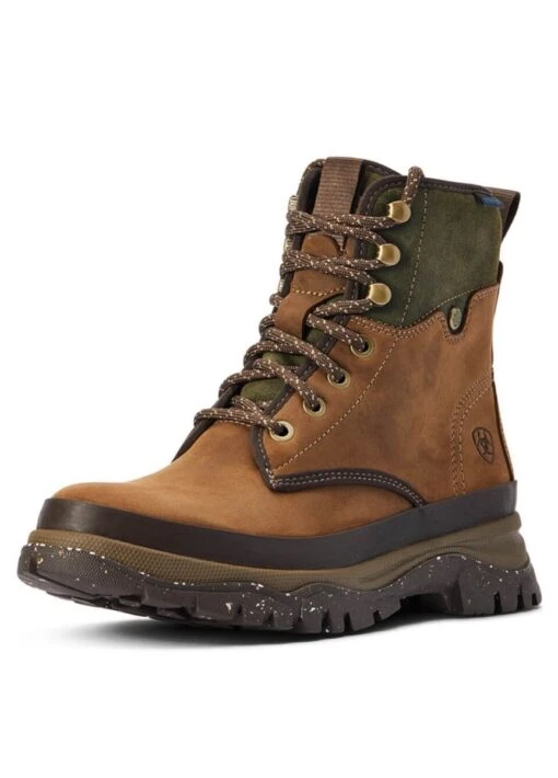 Ariat Womens Moresby Waterproof Boot - Oily Distressed Brown - Image 2