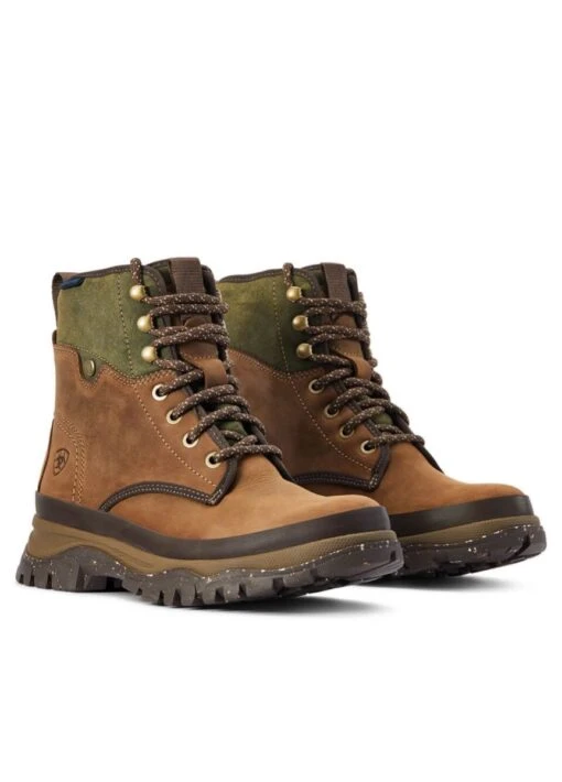 Ariat Womens Moresby Waterproof Boot - Oily Distressed Brown - Image 3