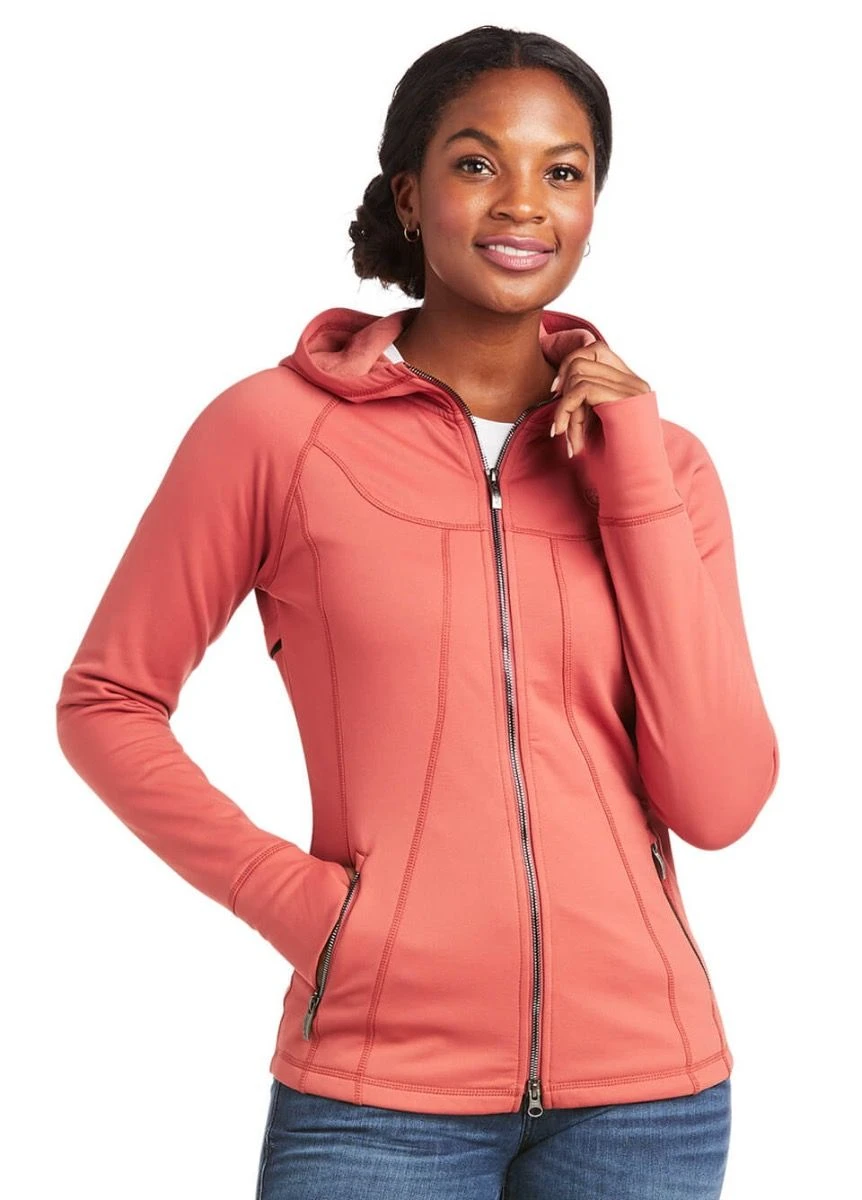 Ariat Attain Full Zip Hoodie - Marsala