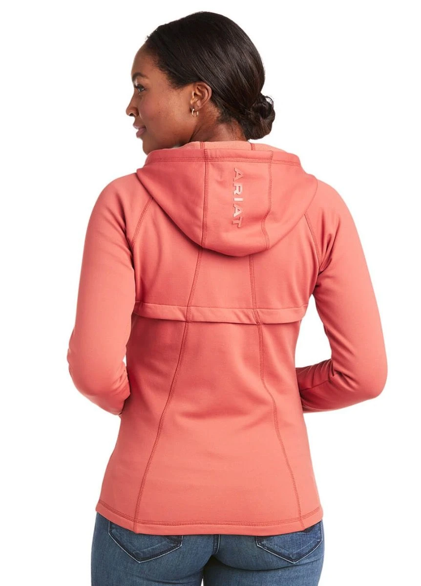 Ariat Attain Full Zip Hoodie - Marsala - Image 2