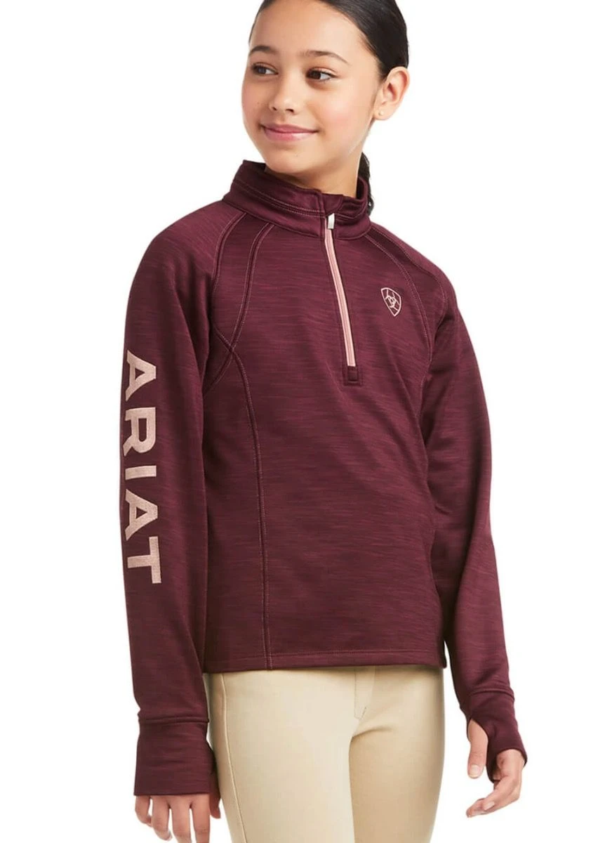 Ariat Kids Tek Team 1/2 Zip Sweatshirt - Windsor Wine