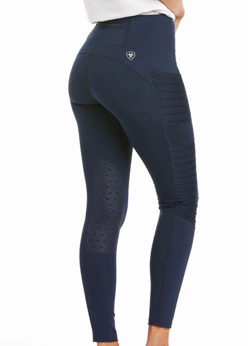 Ariat EOS Moto Knee Patch Tights - Navy - Image 2