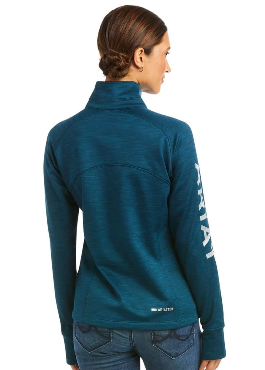 Ariat Tek Team 1/2 Zip Sweatshirt - Eurasian Teal - Image 2