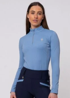 Blackfort Equestrian Cool Mesh Base Layer - Corn Blue