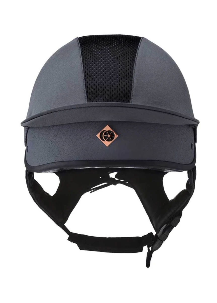Charles Owen This Esme MS1 Pro Jockey Skull - Graphite/Rose Gold - Image 2