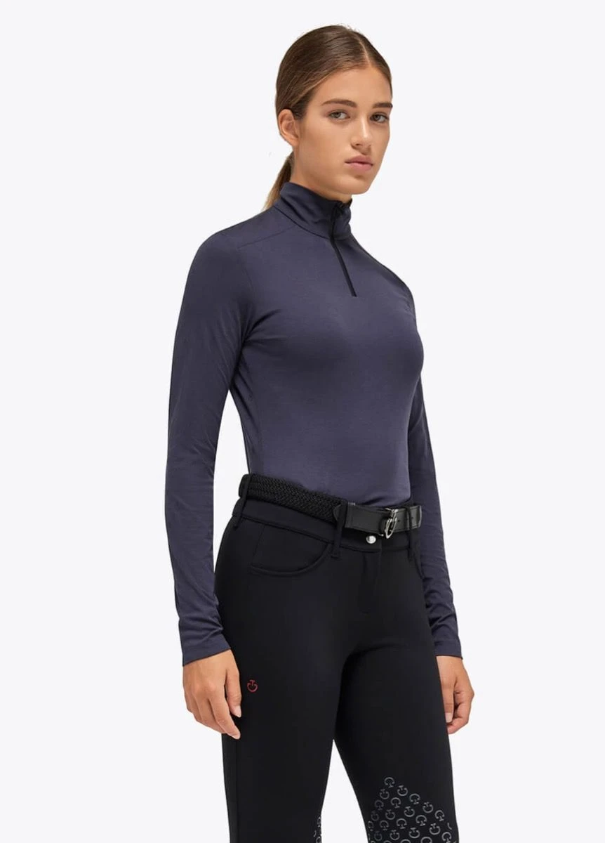 Cavalleria Toscana Mini CT Flock Turtleneck - Navy