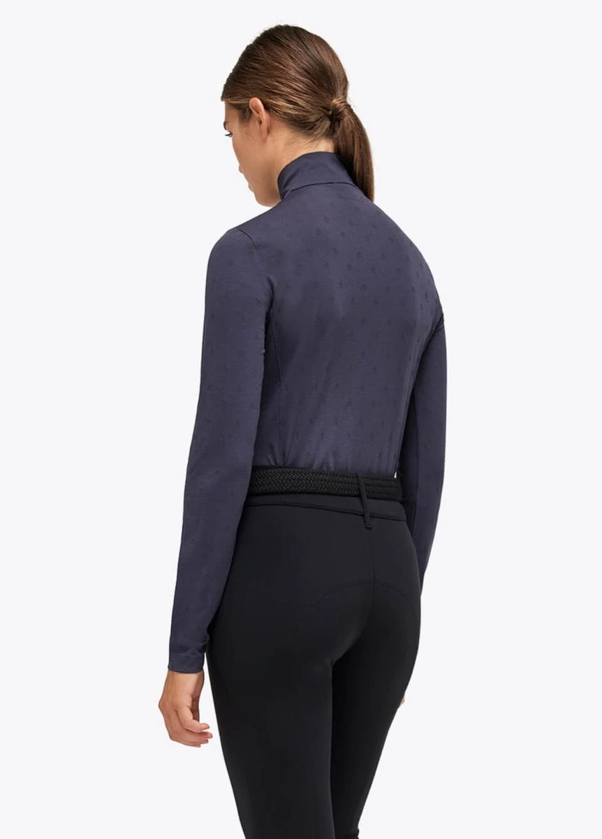 Cavalleria Toscana Mini CT Flock Turtleneck - Navy - Image 3