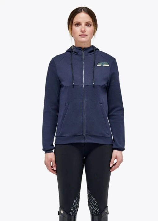 Cavalleria Toscana Pennant Piqué Hoodie - Navy - Image 2