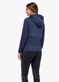 Cavalleria Toscana Pennant Piqué Hoodie - Navy -Equestrian Supplies Shop ct pennant hoodie blue 3rdy