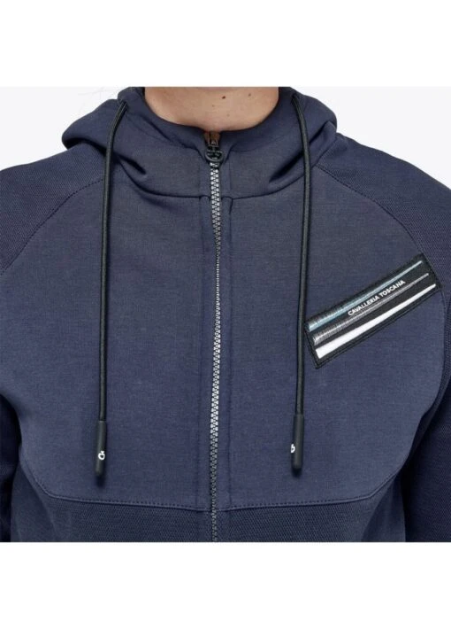 Cavalleria Toscana Pennant Piqué Hoodie - Navy - Image 4