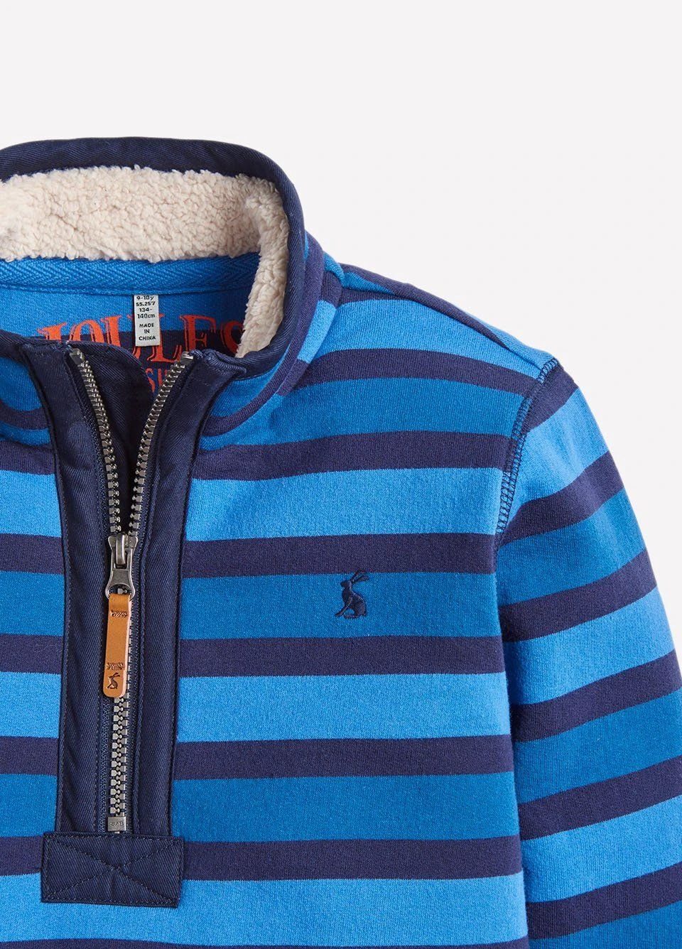 Joules Junior Winter Dale Sweatshirt - Blue Stripe - Image 4
