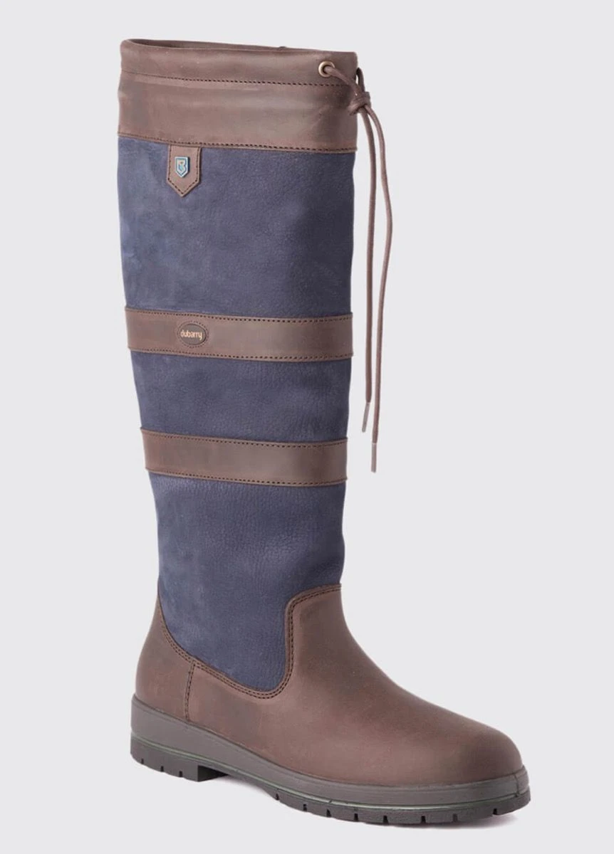 Dubarry Womens Galway Boots - Navy/Brown - Image 2