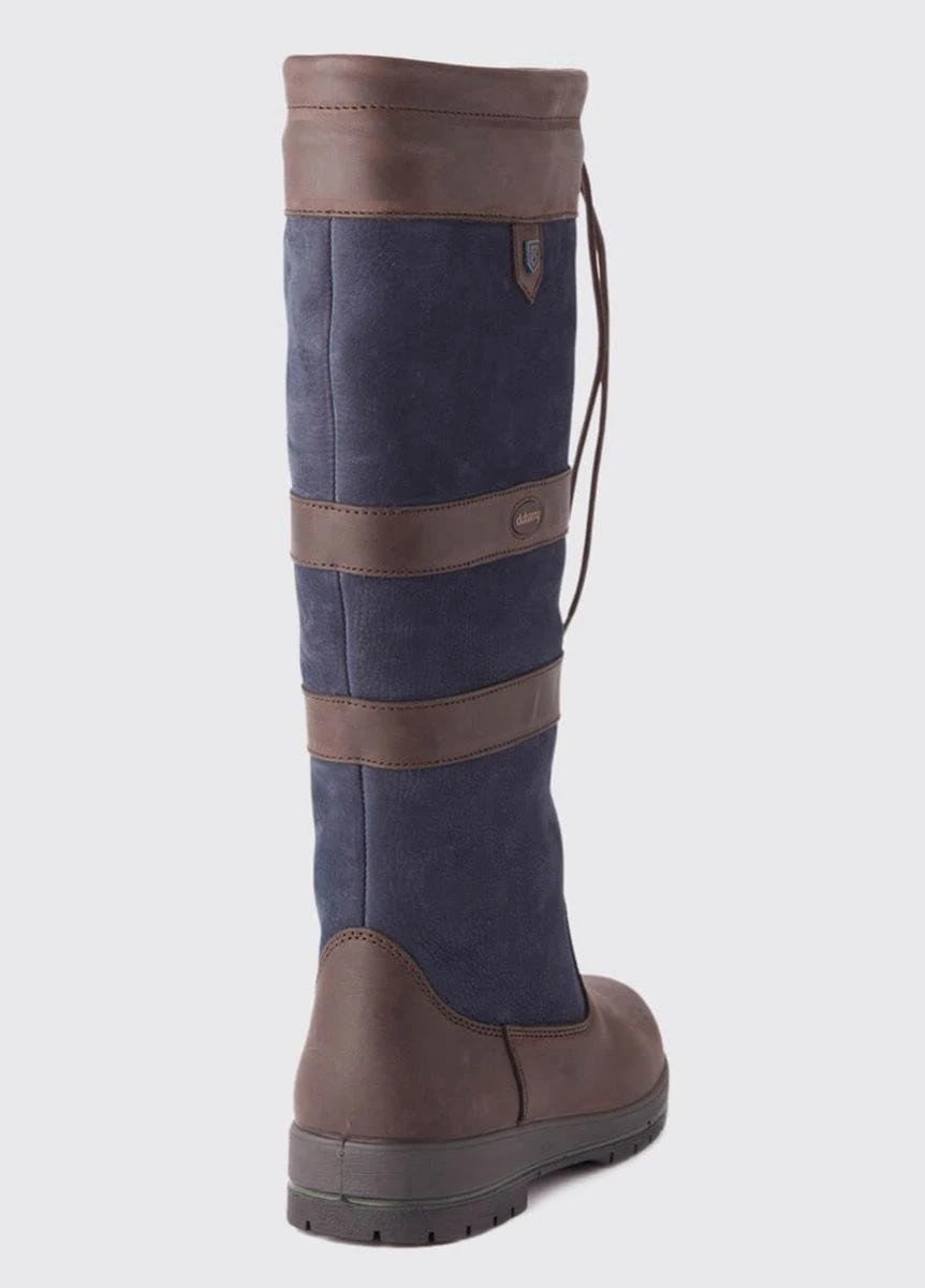 Dubarry Womens Galway Boots - Navy/Brown - Image 4