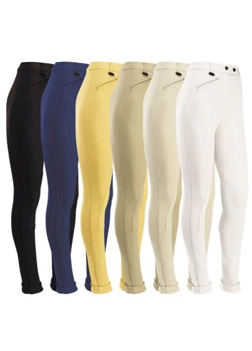 Equetech Junior Prima Jodhpurs - Beige - Image 2