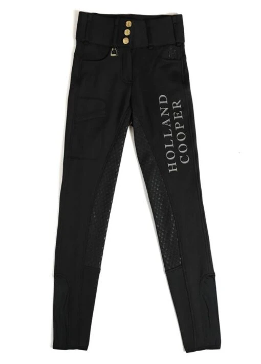 Holland Cooper Burghley Thermal Riding Leggings - Black - Image 3