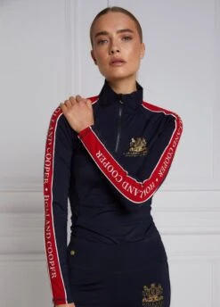 Holland Cooper Tour Panel Base Layer - Ink Navy/Red