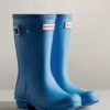 Childs Hunter Wellingtons- Polar Blue -Equestrian Supplies Shop hunterchildspolarblue3rdy