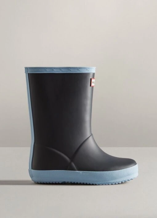 Hunter Kids First Insulated Wellingtons - Navy/Blue Frost - Image 2