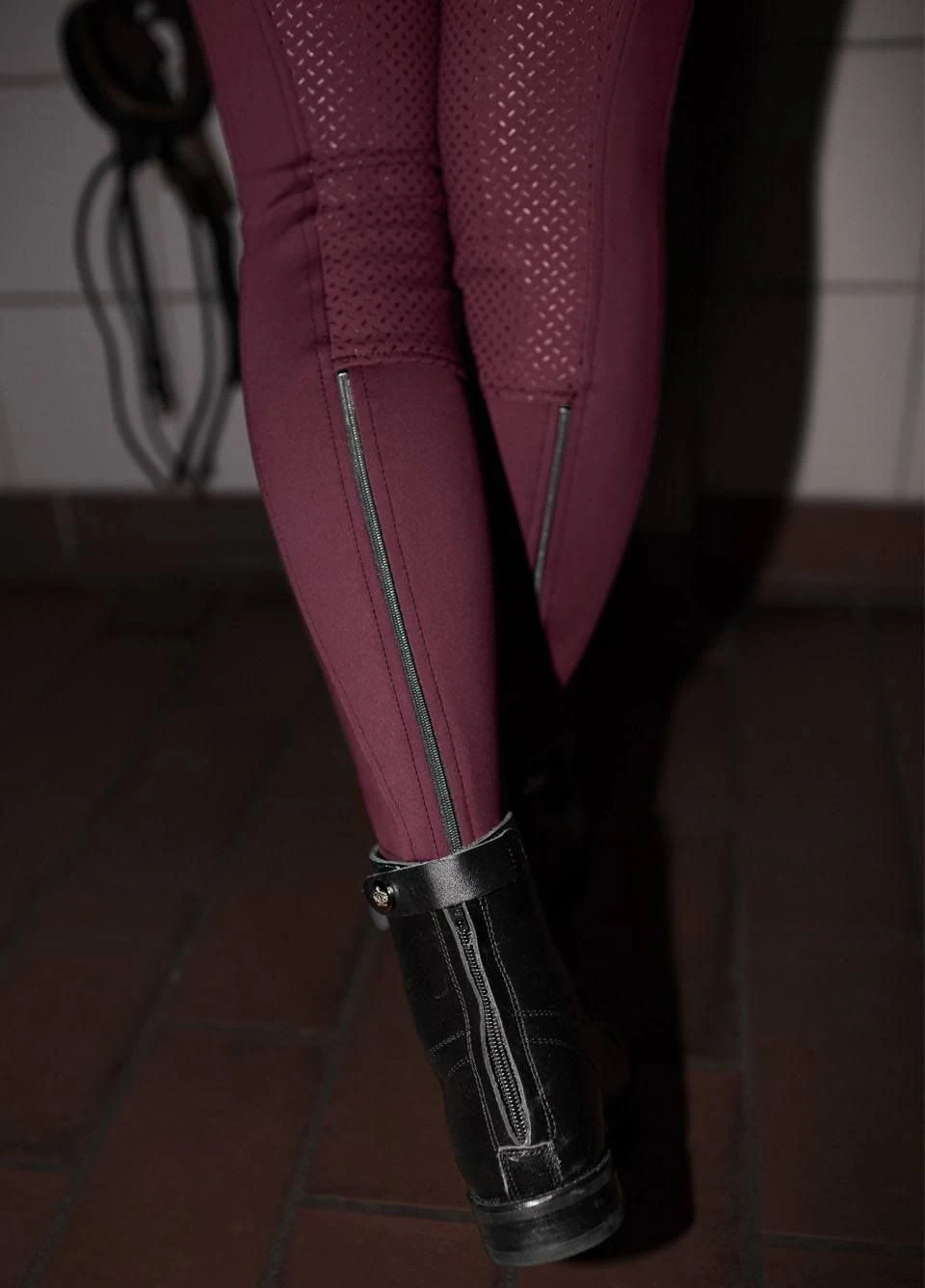 Pikeur Ladies Ine Grip Breeches - Bordeaux - Image 5