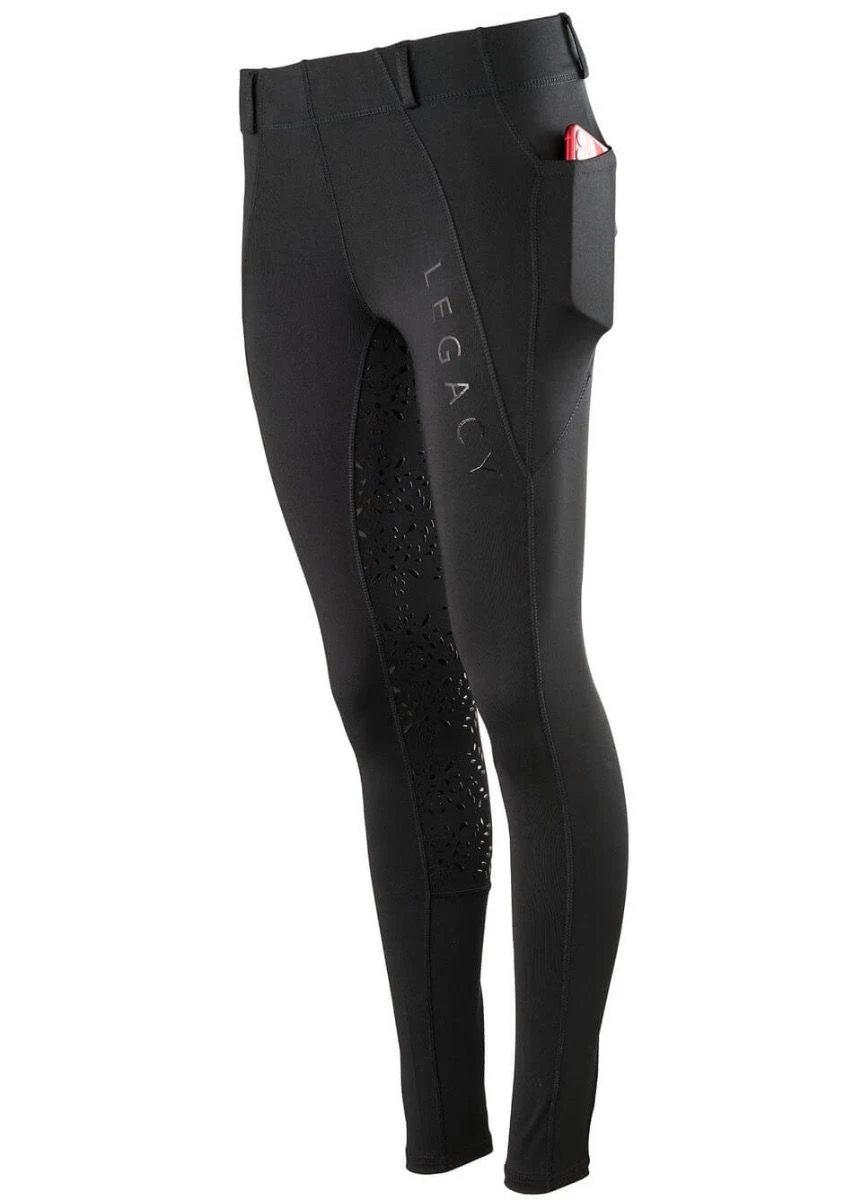Legacy Ladies Winter Riding Tights - Black - Image 2