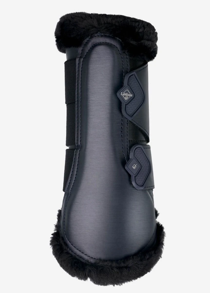 LeMieux Fleece Edged Mesh Brushing Boot - Twilight Navy - Image 2