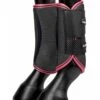 LeMieux Carbon Mesh Wrap Boots - Black/Papaya -Equestrian Supplies Shop lemiex carbon mesh boot papaya 1rdy