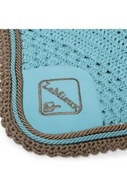 LeMieux Classic Fly Hood - Azure -Equestrian Supplies Shop lmclassicflyhoodazurerdy