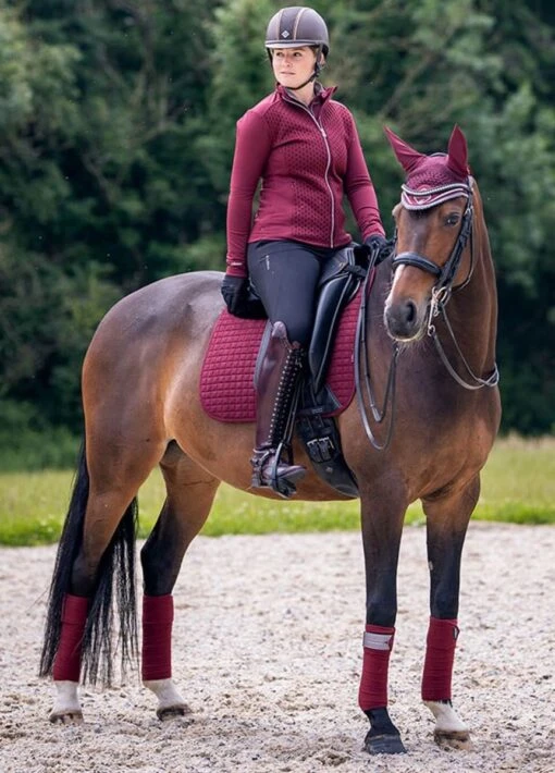 LeMieux Suede Dressage Square - Rioja - Image 2