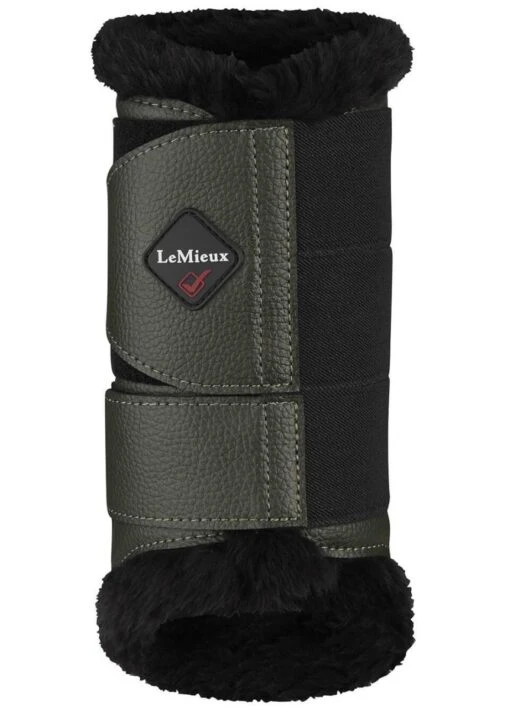 LeMieux Fleece Brushing Boots - Oak - Image 2