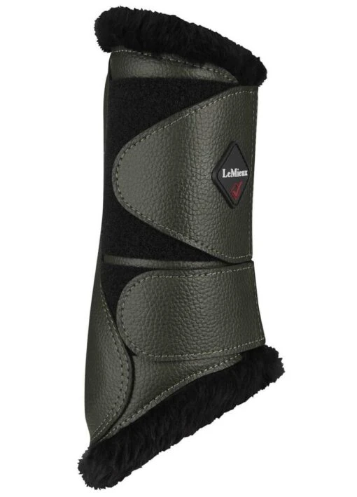 LeMieux Fleece Brushing Boots - Oak - Image 3