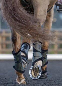 LeMieux Fleece Brushing Boots - Oak -Equestrian Supplies Shop lmfleecebootoak6rdy