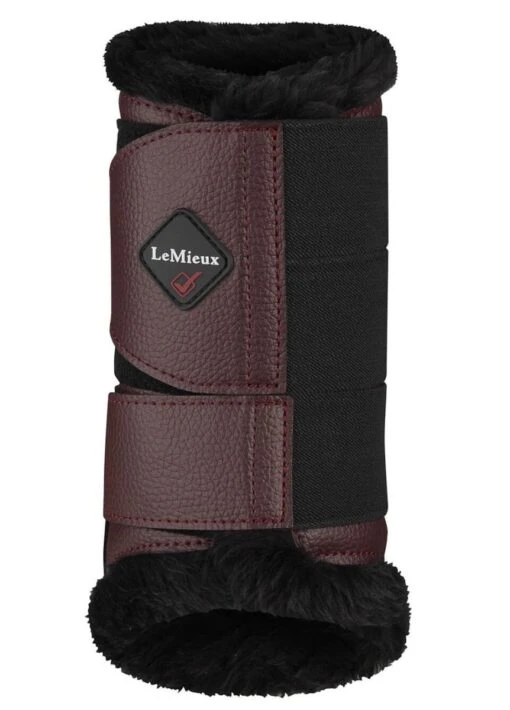 LeMieux Fleece Brushing Boots - Rioja - Image 2