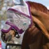 Rambo Plus Fly Mask - Vamoose - Silver/Purple -Equestrian Supplies Shop maskplusvamooserdy