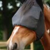 Equilibrium Field Relief Midi Fly Mask With Ears - Black/Orange -Equestrian Supplies Shop midiwithearsflymask