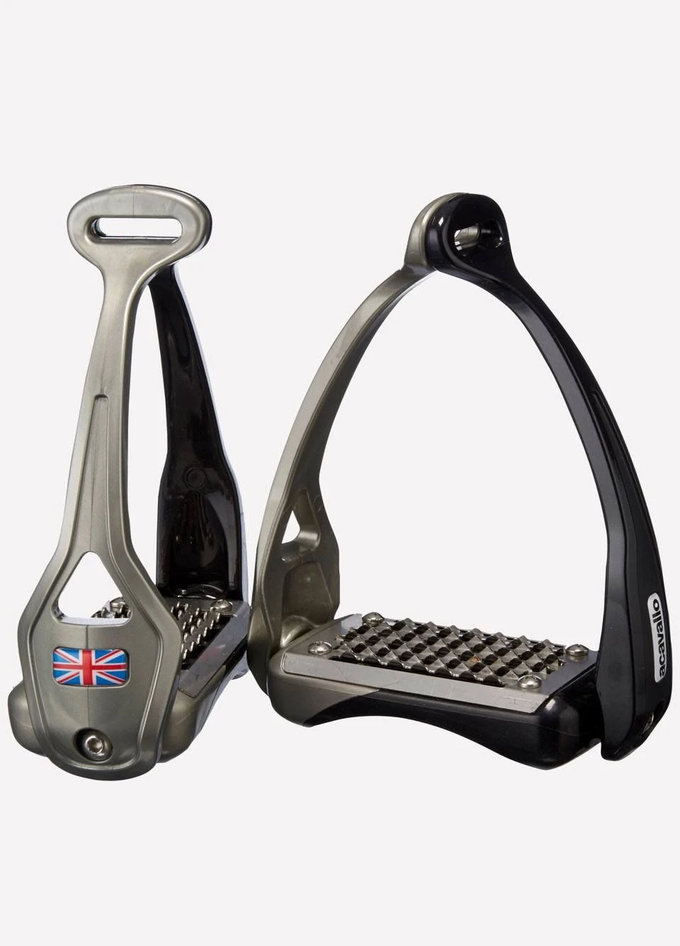 Acavallo Opera Stirrups - Black/Titanium - Image 2