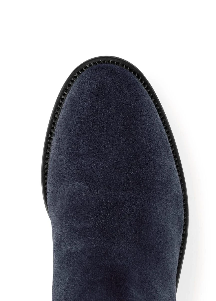 Fairfax & Favor Ladies Heeled Regina Narrow Fit Suede Boot - Navy - Image 6