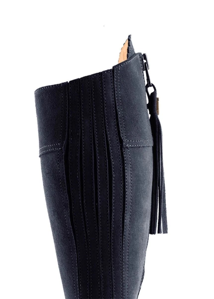 Fairfax & Favor Ladies Heeled Regina Narrow Fit Suede Boot - Navy - Image 5