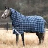 Rhino Plus Vari-Layer Turnout Heavy - Navy Check -Equestrian Supplies Shop rhino plus heavy navy check 1rdy
