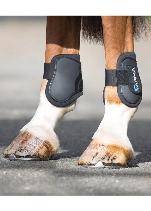Shires Arma Fetlock Boots - Black/Black - Image 2