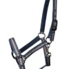 Weatherbeeta Coordinate Headcollar - Dark Blue/Brown/Grey -Equestrian Supplies Shop wbheadcollarnavyrdy