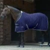 Weatherbeeta Cotton Show Sheet - Dark Blue/Grey/White -Equestrian Supplies Shop wbshowsheetstandardnavyrdy