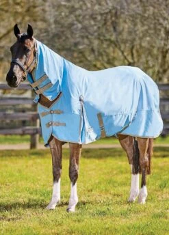 WeatherBeeta ComFiTec Classic Combo Lite Turnout Rug - Blue/Taupe